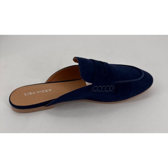 Lisa Vicky Slide Shoes Blue Suede Size 8 EnrichX-V New in Box - Picture 5 of 9
